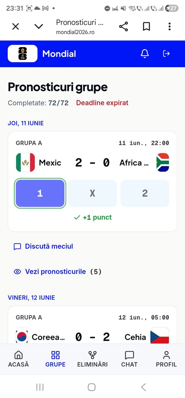 Pronosticuri grupe